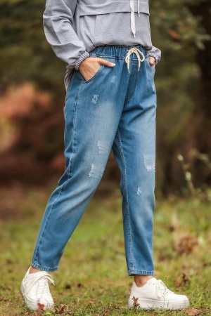 Blue Hijab Trousers 10710M - 1