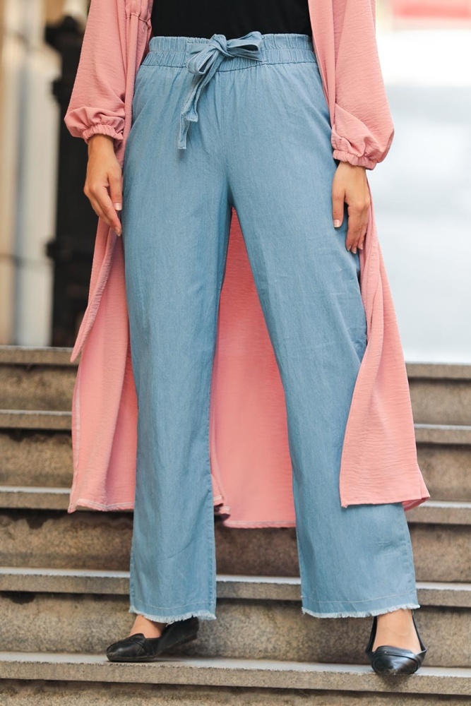Blue Hijab Trousers 6469M - 1