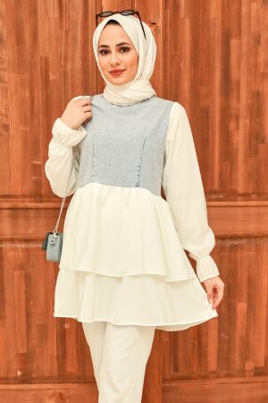 Blue Hijab Tunic 221128M - 2