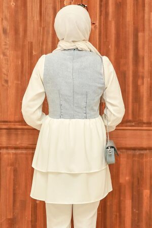 Blue Hijab Tunic 221128M - 5