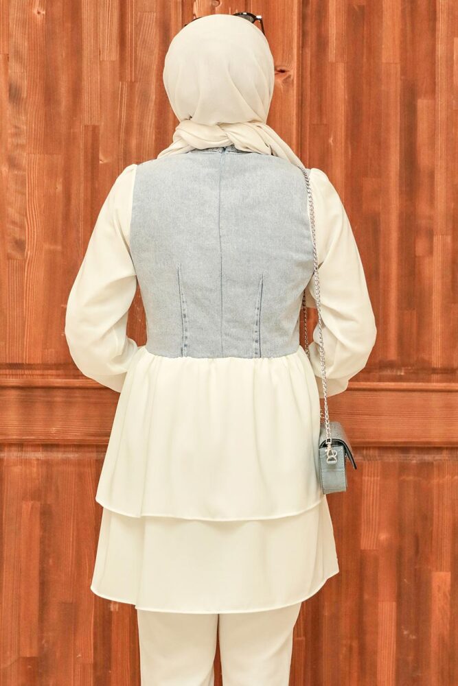 Blue Hijab Tunic 221128M - 5