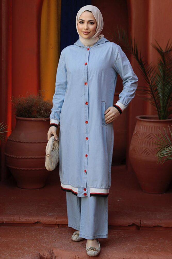 Blue Modest Denim Dual Suit 19016M - 2