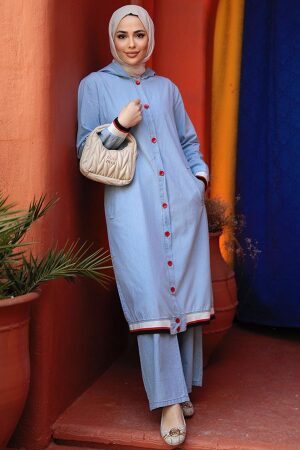 Blue Modest Denim Dual Suit 19016M - 3