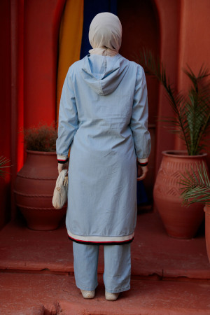 Blue Modest Denim Dual Suit 19016M - 4