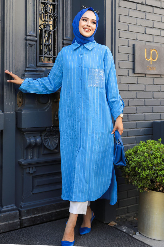 Blue Modest Top 10521M - 2