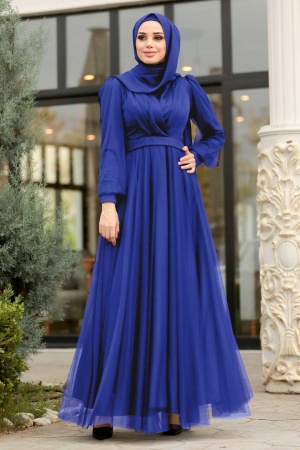 Blue Roya - Tuay - Robe de Soirée Hijab - 30631SX - 1