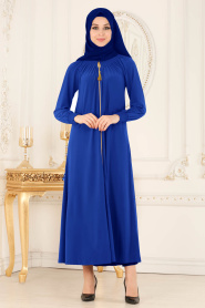 Blue Royal - Nayla Collection - Abaya Turque 5220SX - Thumbnail