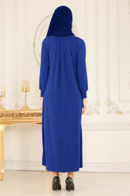 Blue Royal - Nayla Collection - Abaya Turque 5220SX - Thumbnail