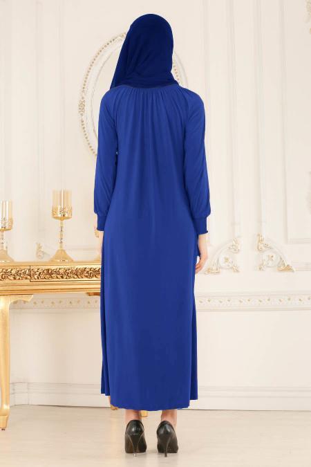 Blue Royal - Nayla Collection - Abaya Turque 5220SX - 2
