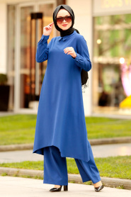 Blue Royal - Nayla Collection - Combination Hijab 9101SX - Thumbnail
