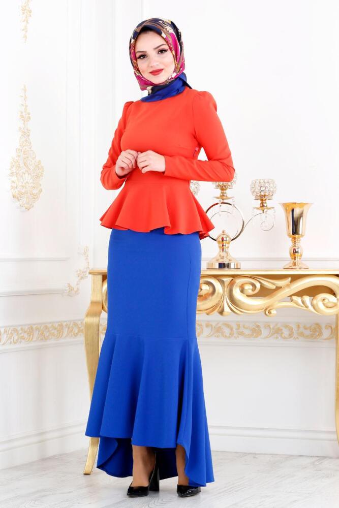 Blue Royal- Nayla Collection - Hijab Jupe 1893SX - 1