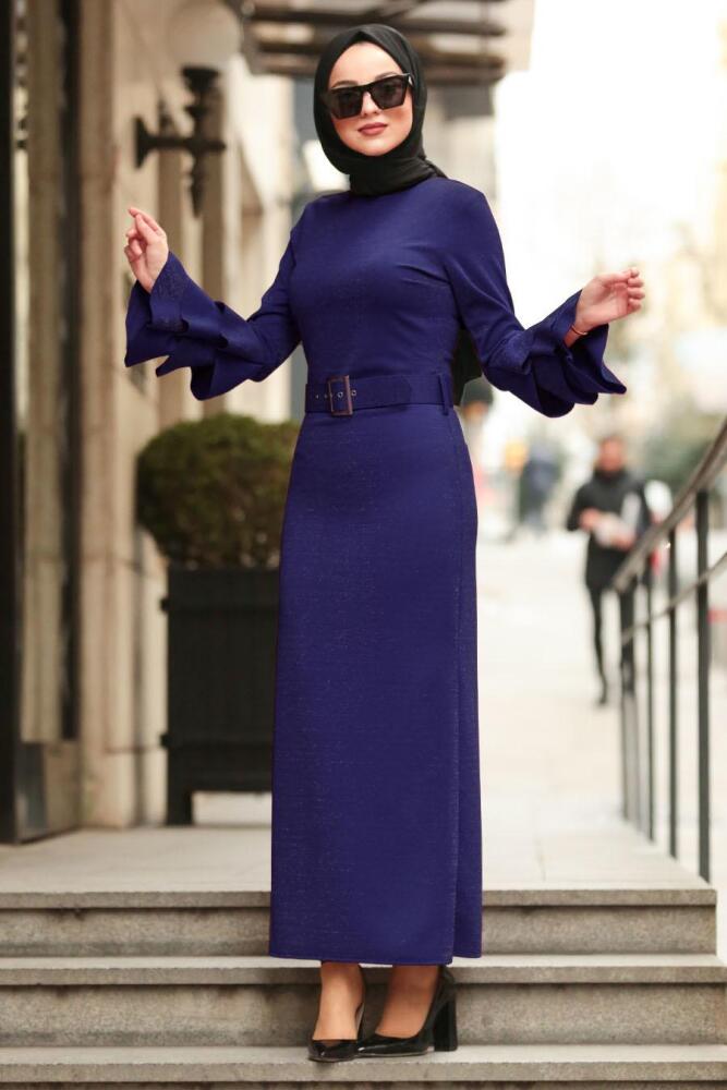 Blue Royal - Nayla Collection - Robe Hijab 4029SX				 - 1