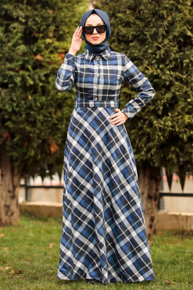 Blue Royal - Nayla Collection - Robe quotidienne Hijab 83430SX - 1