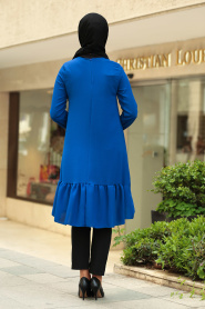 Blue Royal- Nayla Collection - Tunique Hijab 22230SX - Thumbnail