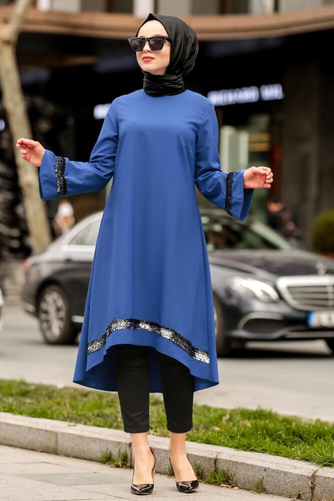 Blue Royal-Nayla Collection - Tunique Hijab 5436SX - 1
