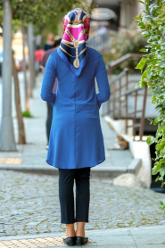 Blue Royal - Nayla Collection - Tunique Hijab 8206SX - Thumbnail