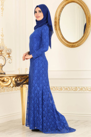 Blue Royal - New Kenza - Robes de Soirée 3018SX - Thumbnail