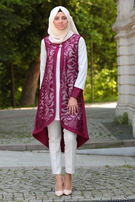 Bonema - Plum Color Hijab Tunic 2105MU - 1