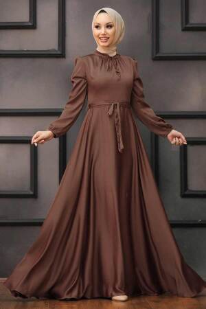 Neva Style - Long Brown Muslim Prom Dress 25130KH - 1