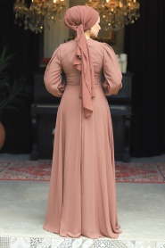 Neva Style - Stylish Brown Islamic Evening Gown 3435KH - 4