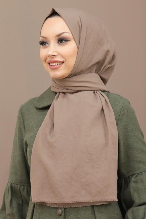 Brown Hijab Shawl 4780KH - 1