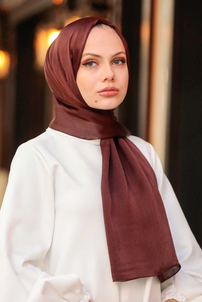 Brown Hijab Shawl 4990KH - 1