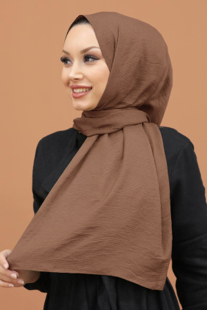 Brown Hijab Shawl 5077KH - 1