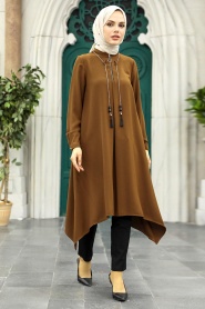 Brown Hijab Tunic 24460KH - Thumbnail