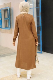 Brown Hijab Tunic 24497KH - Thumbnail