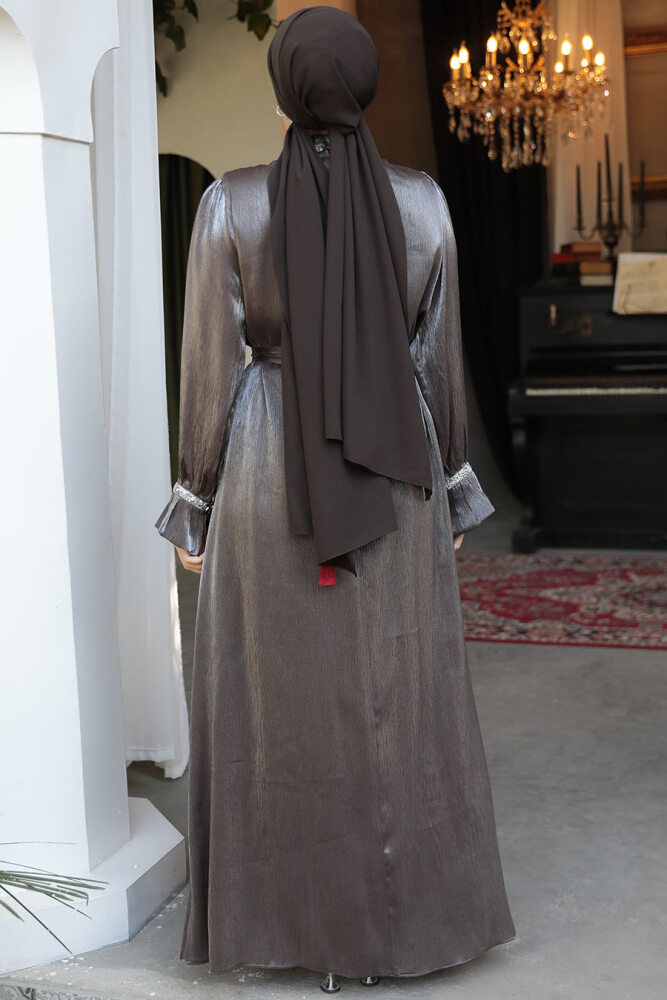 Brown Modest Gown 25261KH - 3