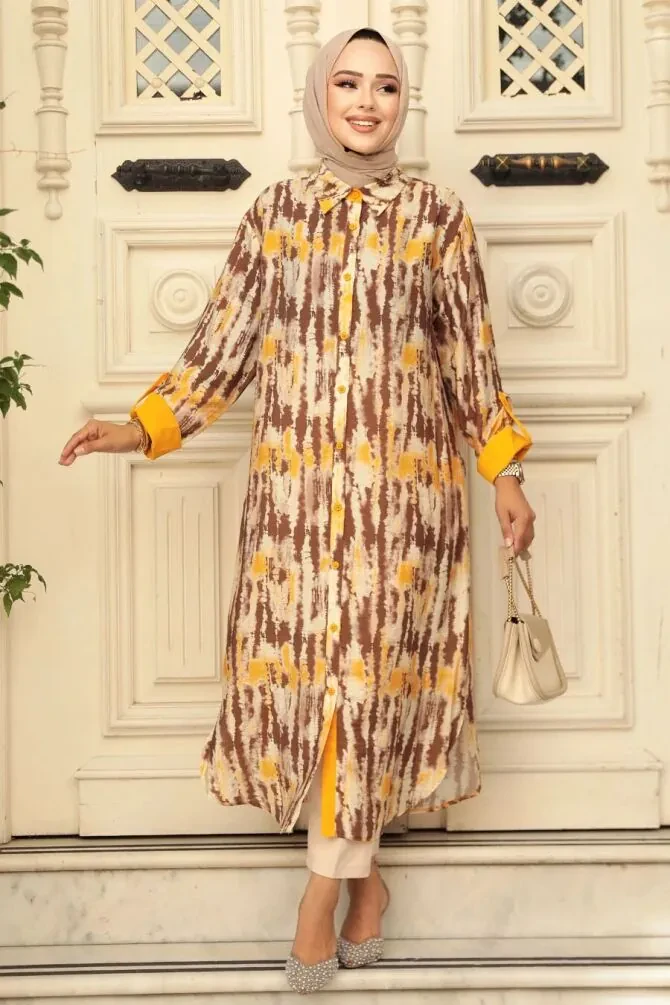 Brown Modest Tunic 10515KH - 1