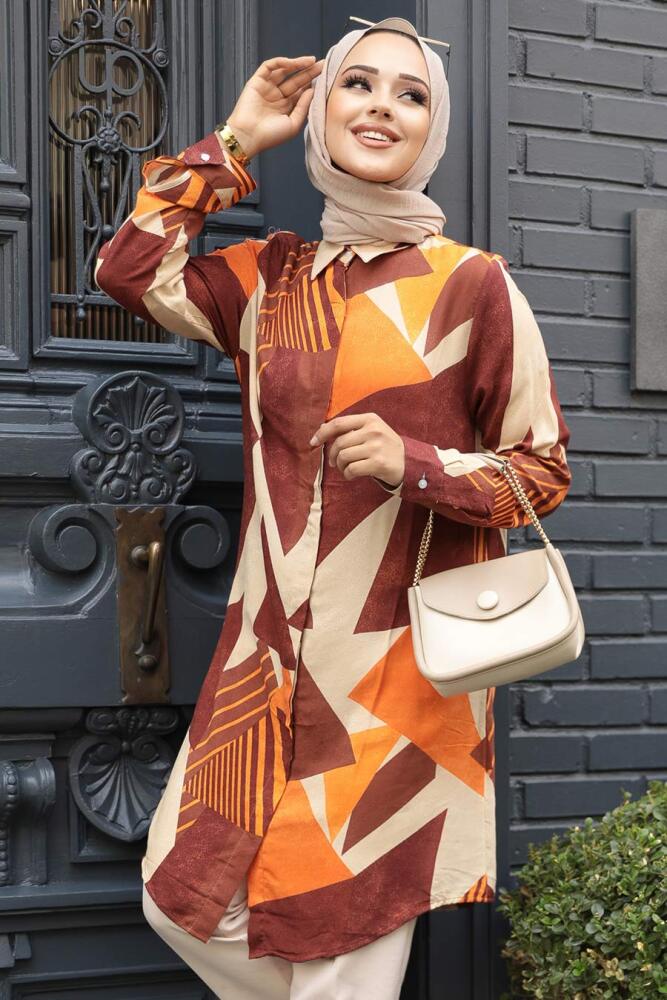 Brown Women Tunic 11682KH - 2