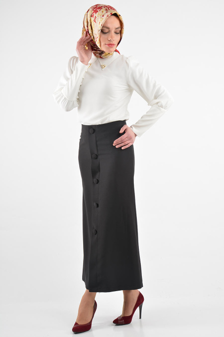 Burcum - Black Hijab Skirt 3550S