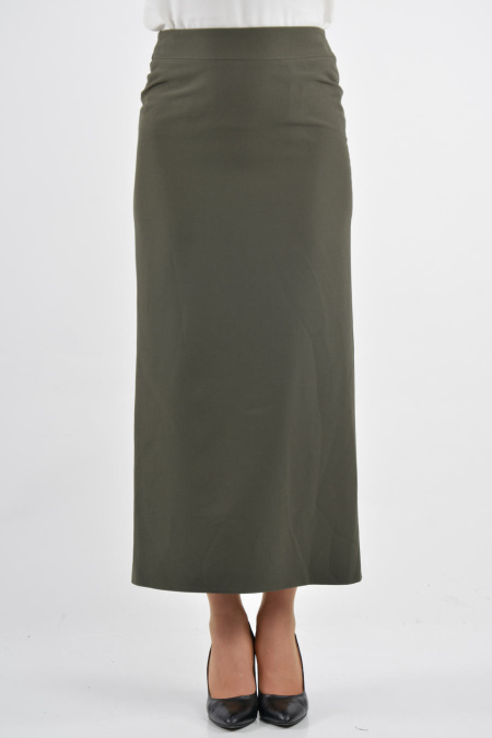 Burcum - Khaki Hijab Skirt 3408HK