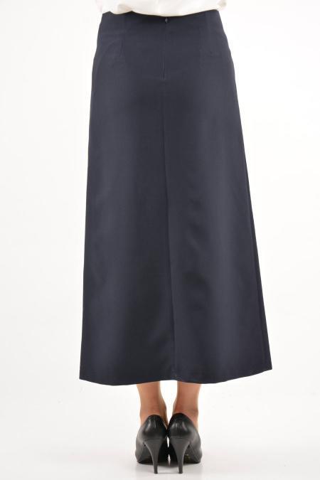 Burcum - Navy Blue Hijab Skirt 3550L - 3
