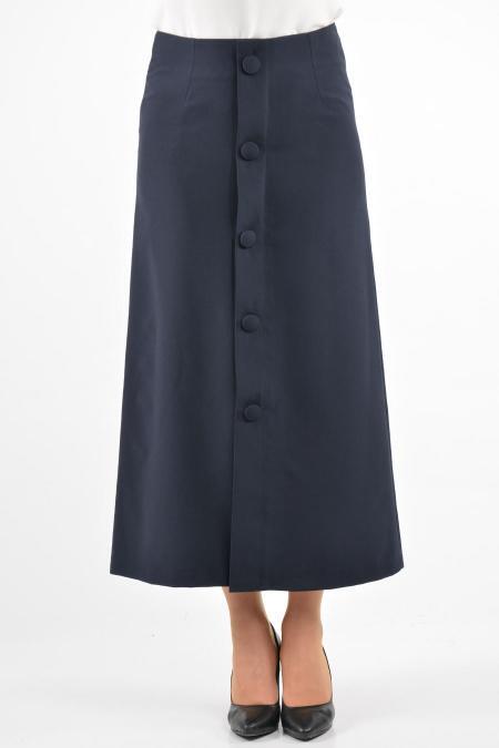 Burcum - Navy Blue Hijab Skirt 3550L - 2