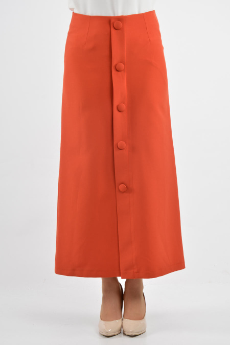 Burcum - Orange Hijab Skirt 3550T