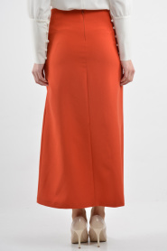 Burcum - Orange Hijab Skirt 3550T - Thumbnail