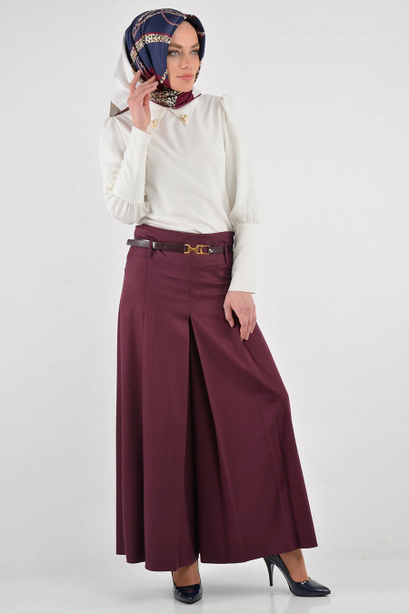Burcum - Plum Color Hijab Skirt 3202MU