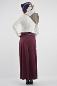 Burcum - Plum Color Hijab Skirt 3202MU - Thumbnail