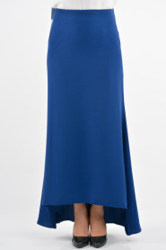 Burcum - Sax Blue Hijab Skirt 3528SX - Thumbnail