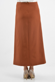 Burcum - Yellowish Brown Hijab Skirt 3550TB - Thumbnail