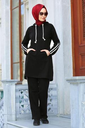 Bwest - Black Hijab Evening Dress 1500S - 1