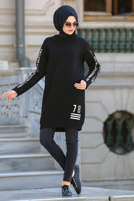 Bwest - Black Hijab Sweatshirt 1226S