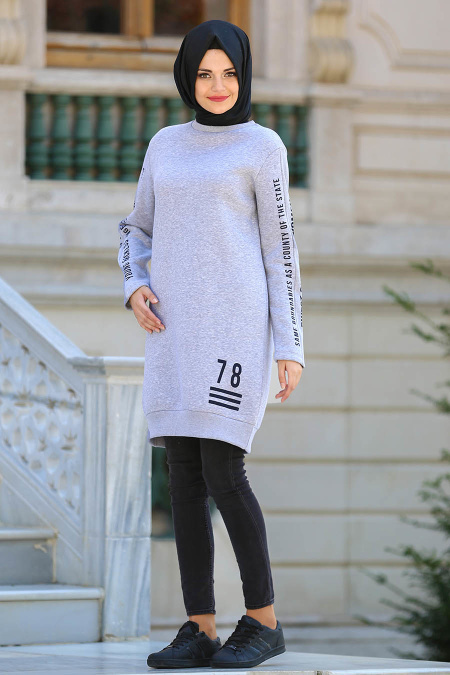 Bwest - Grey Hijab Coat 1226GR