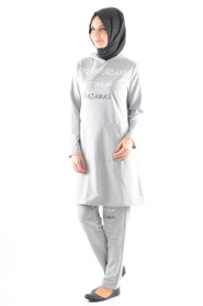 Bwest - Grey Hijab Suit 0211GR - Thumbnail