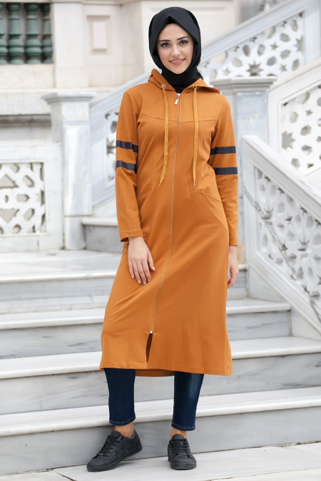 Bwest - Mustard Hijab Coat 1126HR