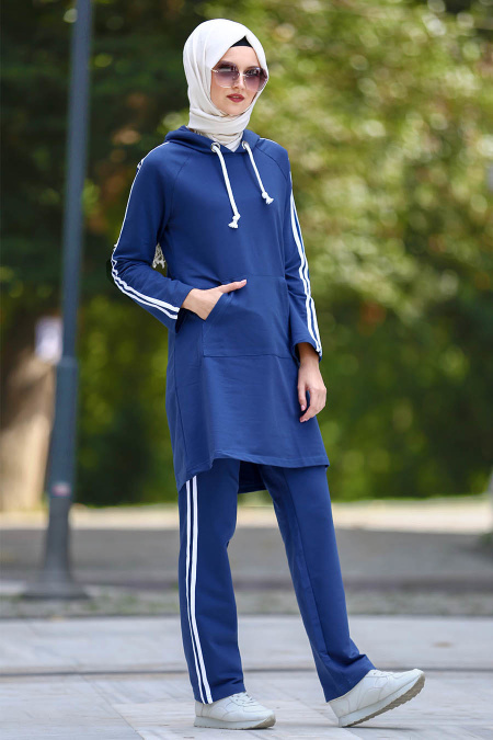 Bwest - Petrol Blue Hijab Suit 1500PM