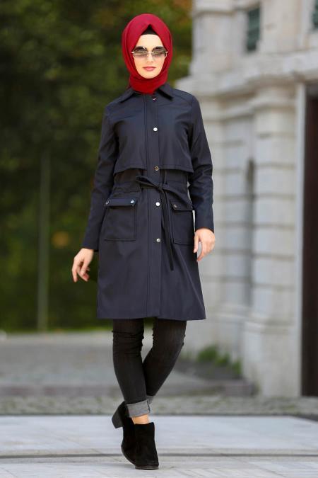 BY Kayalar - Lacivert Tesettür Kap 8564-01L - 1