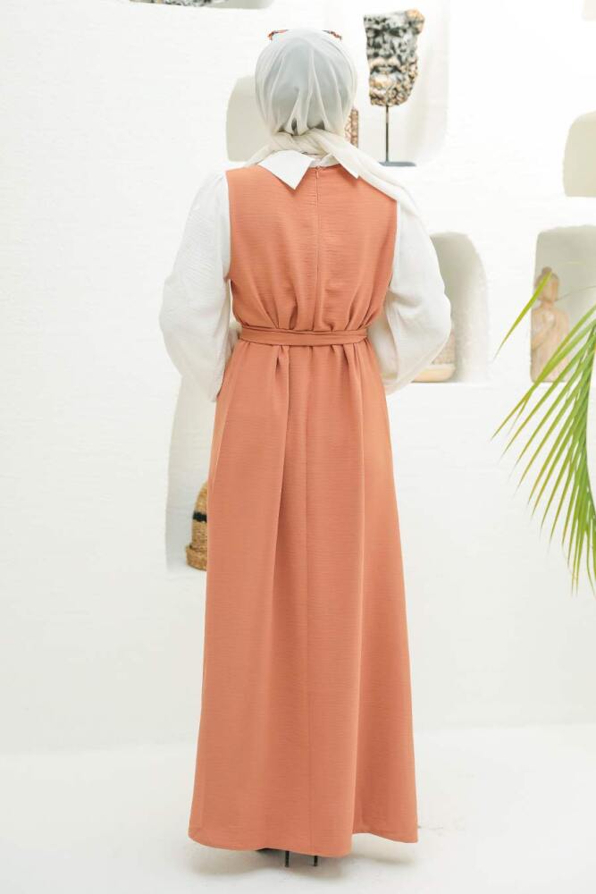Camel Hijab Dress 1317C - 2